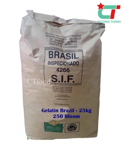 Bột gelatin Brazil 250 bloom gói 1kg